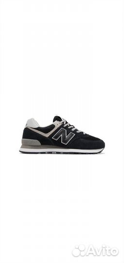 New balance 574 черный/белый/серый