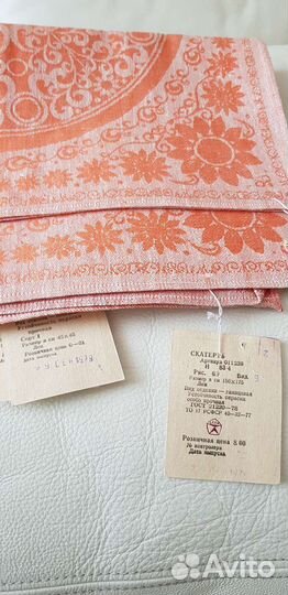Салфетки и полотенца льняные глянцевые СССР