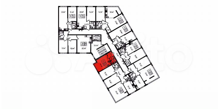 Квартира-студия, 25,6 м², 3/9 эт.