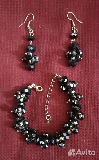 Серьги и браслет - комплект