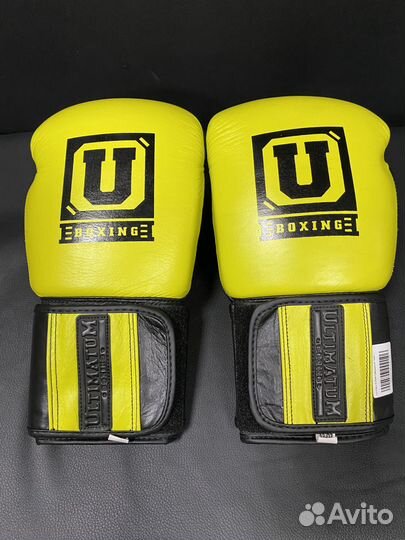 Боксерские перчатки ultimatum желтые