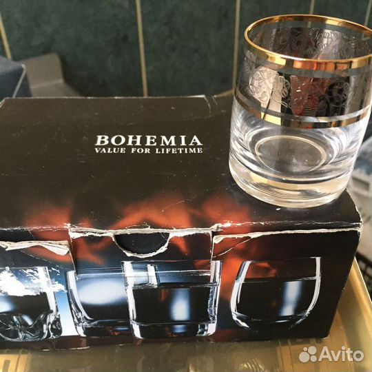 Фужеры и стаканы “Bohemia»,конфетницы, хрусталь