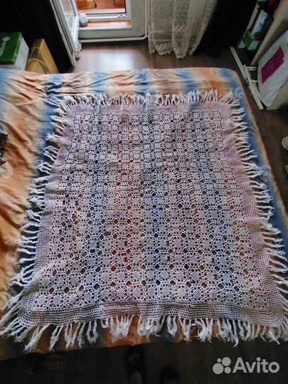 Вязаная скатерть крючком винтаж ретро СССР