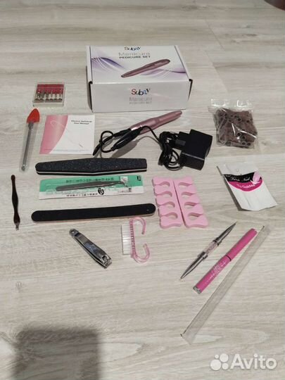 Аппарат для маникюра с фрезами и инструменты