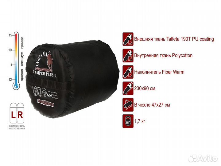 Спальный мешок Camper Plus до -12