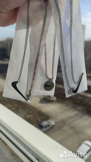 Медальон подвеска Nike металл