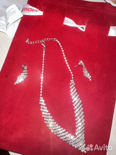 Комплект украшений бижутерия серьги колье