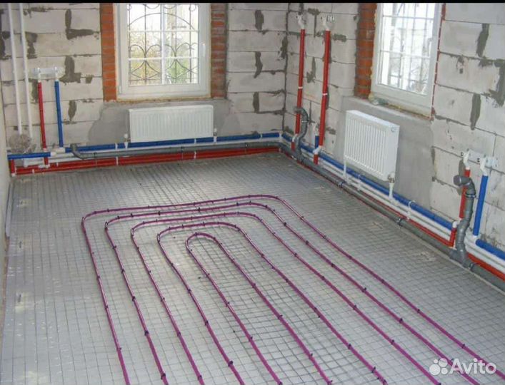 Установка отопления