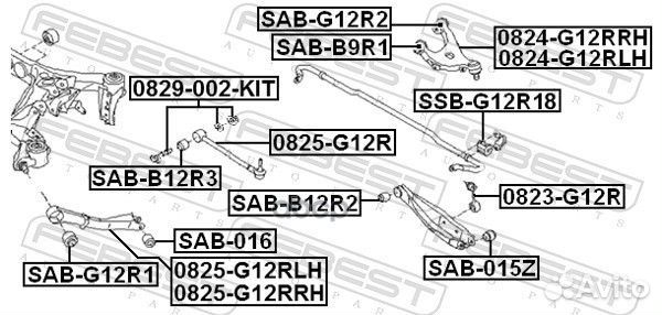 Болт развальный 0829-002-KIT Febest