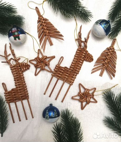 Набор ёлочных украшений ручной работы