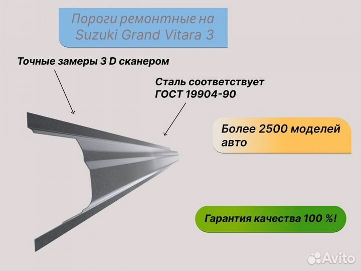 Пороги (цинк) на Suzuki