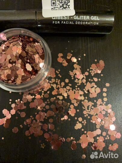 Стразы(глитеры) сухие для лица