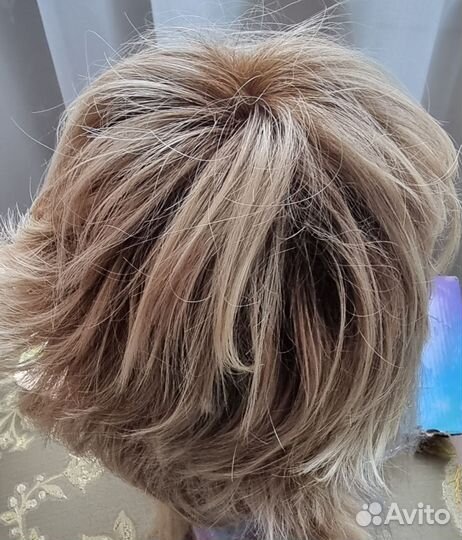 Мелированный парик искусственные волосы