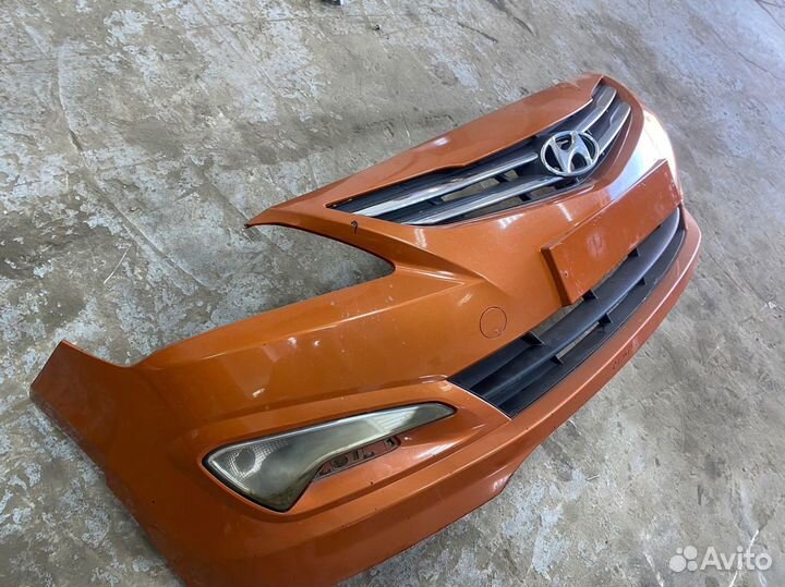 Бампер передний Hyundai Solaris рестайлинг