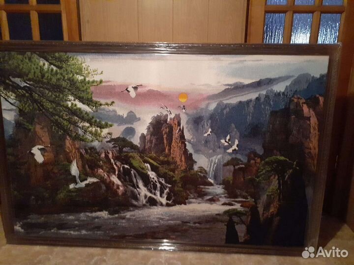 Картина вышитая крестиком 170 x 110см