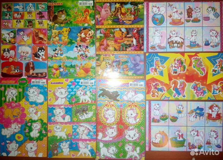 Наклейки с героями мультфильмов