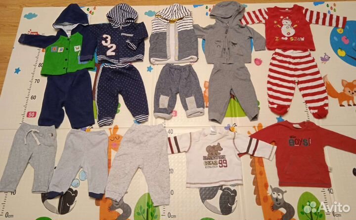 Большой пакет вещей на новорожденных