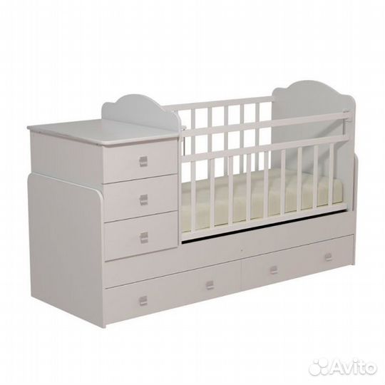 Кровать детская с комодом и ящиками 