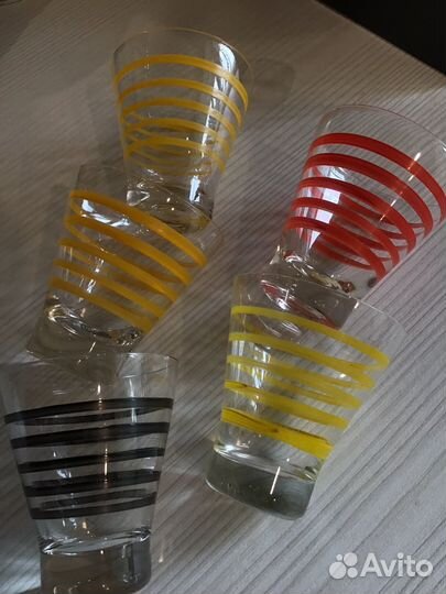 Рюмки 5 штук СССР серпантин
