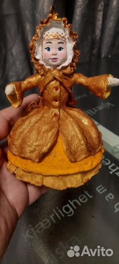 Ватная елочная игрушка