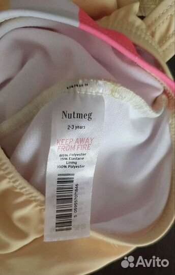 Купальник для девочки, слитный, на 2-3 года