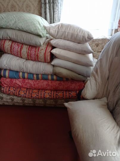 Подушки перо пуховые, матрасы, одеяла СССР