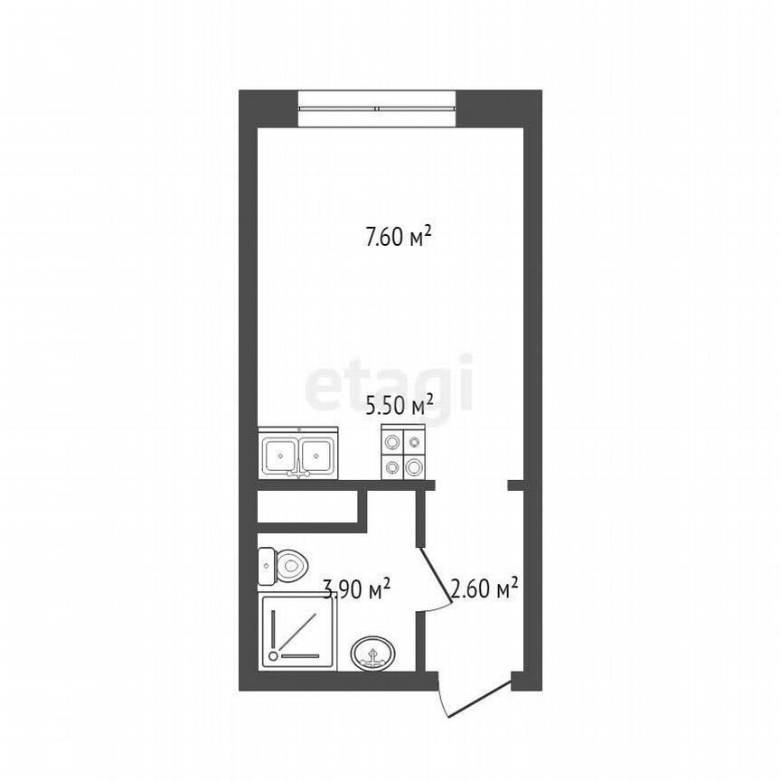 Апартаменты-студия, 19,8 м², 10/35 эт.