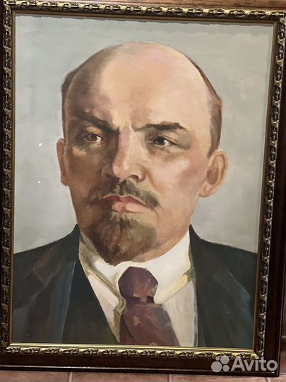 Портрет Ленина В.И,р.117*91см.,холст,масло
