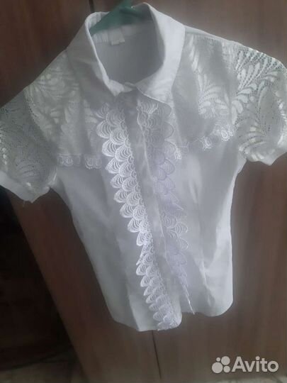 Школьная блузка для девочки 128 134