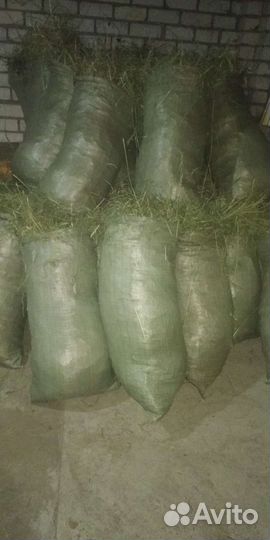 Сено луговое в мешках