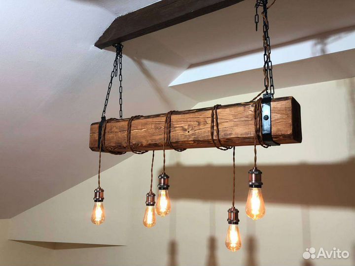 Интерьерные светильники из натурального дерева