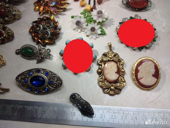 Броши, кулоны времён чсср. СССР. Винтаж. Янтарь