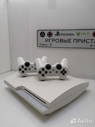 Sony PS3 White 320gb 35 игр 2 джойстика