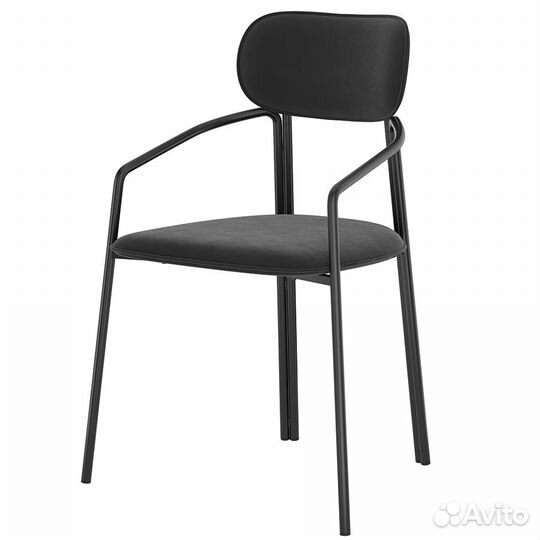 Стул Latitude Ror, Round, велюр, черный/черный