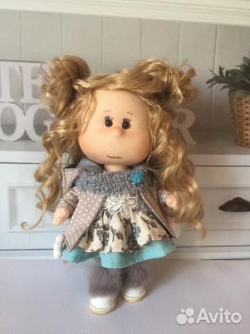 Интерьерная текстильная кукла