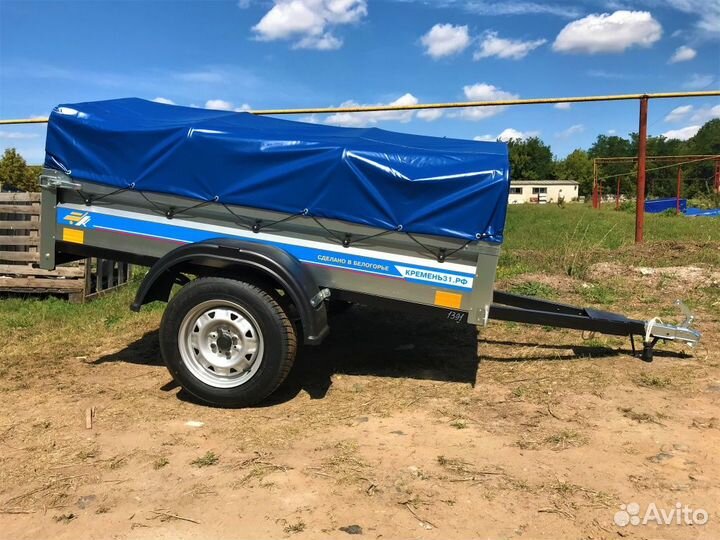 Прицеп Кремень стандарт 2,0 борт 31 см + самосвал