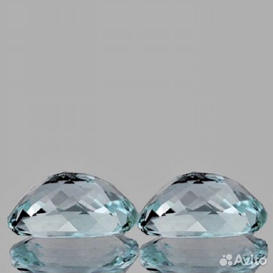 Аквамарин натуральный 1,52Ct 7х5мм 2шт. VVS Голубо