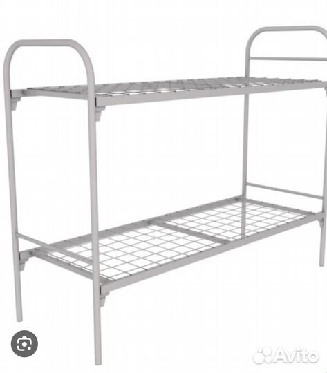 Двухъярусная кровать металлическая бу