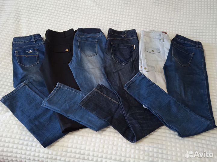 Джинсы пакетом 44-46 р. для рукоделия и творчества