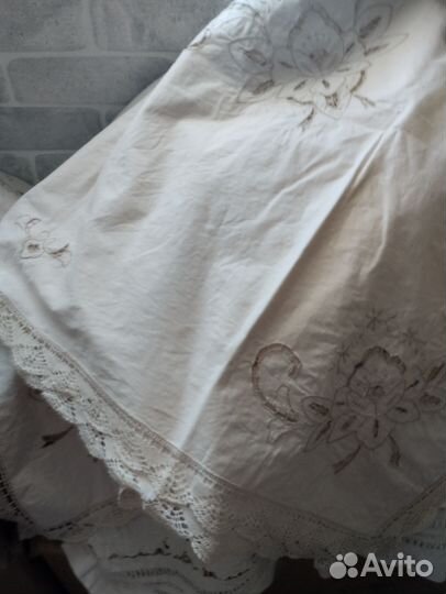 Скатерть. хлопок. кружево ручное. бельгия