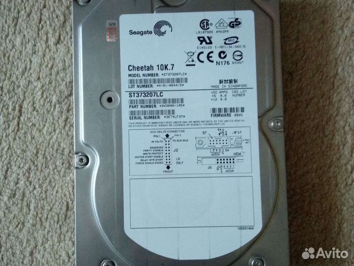 Жесткий диск Seagate Cheetah 10K.7 ST373207lс