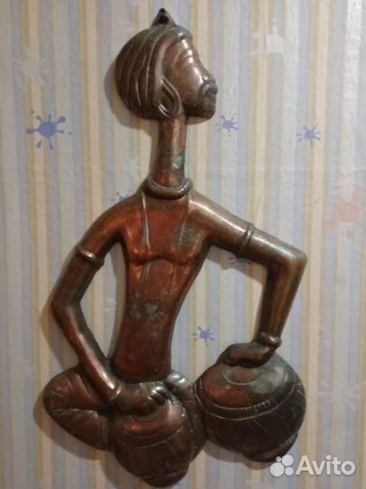 Медное панно старинное