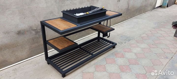 Мангал с печью под казан