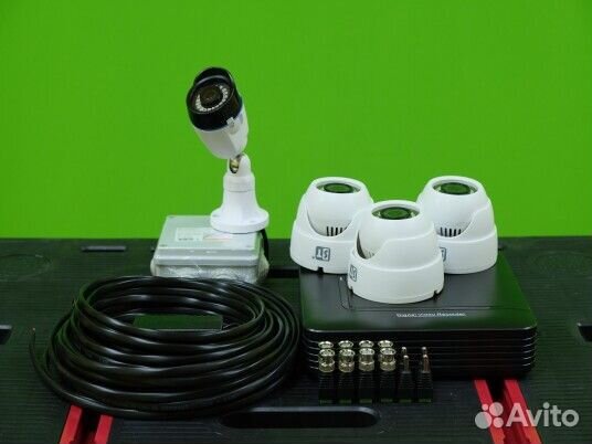 Комплект видеонаблюдения + монтаж