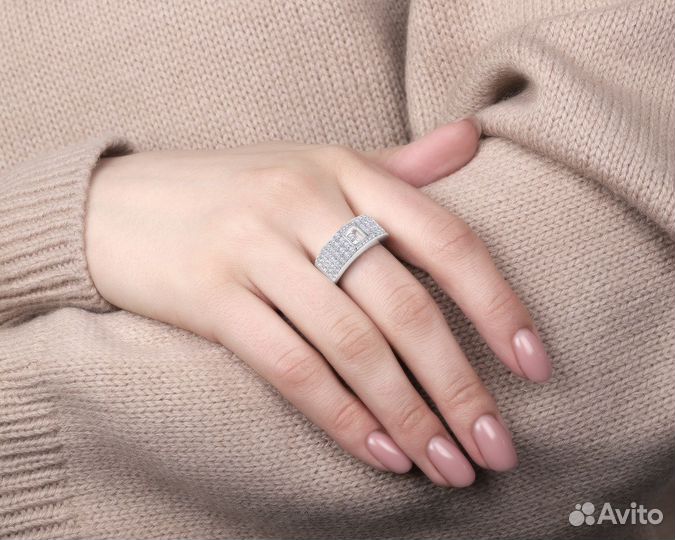 Золотое кольцо Chopard Happy Diamonds