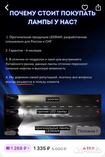 Светодиодные лампы LED hb4 для авто