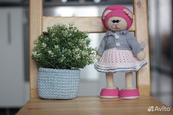 Игрушка ручной работы кошечка