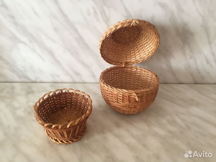 Корзинки и вазочки из дерева ручной работы