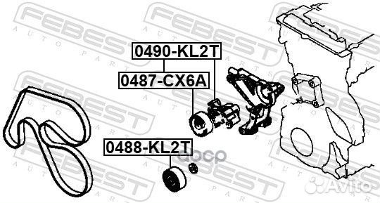 Натяжитель ремня 0490KL2T Febest