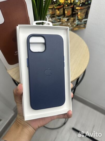 Чехол iPhone 13 кожаный